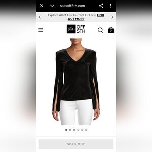 LIKE NEW Bailey 44 Black Velvet Cut-Out Top